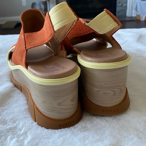Sorel Women’s Wedge Joanie III Slingback in Desert Sun Orange Sandals 10.5 - Picture 7 of 11